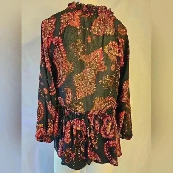 LOFT Paisley Long Sleeve Blouse - XXSP floral with Floral Print - Picture 2 of 3